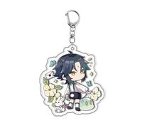 jiminhope Genshin Portachiavi in acrilico Zhongli Venti Tartaglia Design Decorazione appesa creativa per zaini Accessori per giochi durevoli Ideali per i fan