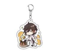 jiminhope Genshin Portachiavi in acrilico Zhongli Venti Tartaglia Design Decorazione appesa creativa per zaini Accessori per giochi durevoli Ideali per i fan