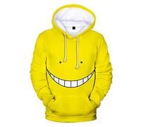 jiminhope Unisex Assassination Classroom Felpa con Cappuccio Anime Cartoon Autunno Manica Lunga Pullover Korosensei Shiota Akabane Stampato Causale Top