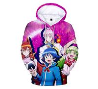 jiminhope Welcome to Demon School! Iruma-Kun Felpa con Cappuccio da Uomini e Donne Stampata a Maniche Lunghe Felpa Anime Suzuki Iruma Costume Cosplay