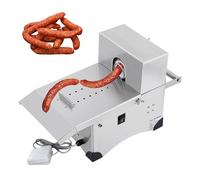 JIMINHUIXIN 110V/220V Legatrice Automatica Elettrica per Salsicce E Macchina per Salumi in Acciaio Inox 220w con Controllo A Piede, Regolazione Lunghezza 0-18cm, Include 2 Rulli di Filo di Cotone