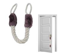 Jimkply, 1 fermaporta in corda di cotone, con protezione anti-collisione e protezione per le dita, maniglia per porta con riduzione del rumore, per animali domestici, per porte silenziose (marrone)