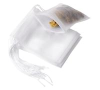 Jimkply 200 sacchetti filtro da tè con coulisse, 7 x 9 cm, autoriempibili, per tè sfuso, erbe e spezie, bustine da tè per teiera e bevande calde