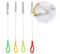 Jimkply 24 spazzole per cannuccia, spazzola per la pulizia della cannuccia, in acciaio inox 304 spazzole per la pulizia di ciucci, provette, bicchieri (4 colori)