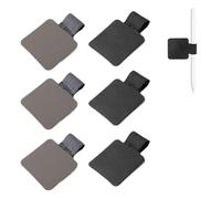 Jimkply, 6 portapenne, autoadesivo, portapenne, portapenne, taccuino, in pelle PU di alta qualità, diversi colori per ufficio e studio (nero+grigio)