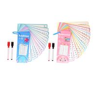 Jimkply - Carte di apprendimento monouso, per moltiplicazioni e divisione, materiale per esercizi matematici per bambini nella scuola elementare, con addizione e sottrazione, Portable Learning Aid