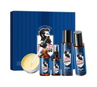 Jimkply Kit di Cura Multifunzionale per Barba, Idratazione Profonda e Ammorbidente, Riduzione dell'Effetto Crespo e delle Irritazioni, Cura a Lunga Durata per un Aspetto Curato