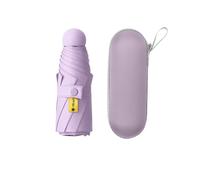 Jimkply Parapluie, Petit parapluie, Mini parapluie, Parapluie UPF50+ 6 nervures, avec housse de rangement, parapluie pliable pour un rangement pratique (Viola)