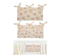 Jimkply - Set di 2 organizer da appendere per lettino, con cinghie regolabili, borsa da appendere multifunzionale, per cameretta dei bambini, pannolini, salviettine umidificate, Baby Essentials (01)