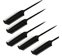 Jimkply - Spazzola lisciante per capelli, 5 pezzi, colore nero, spazzola per il trattamento dell'olio, spazzola per maschera per capelli, strumento multifunzione per la cura dei capelli, spazzola