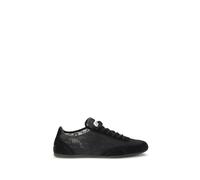 Jimmy Choo Black Calf Leather Bos Taurus Athletic Sneakers - EU37/US7