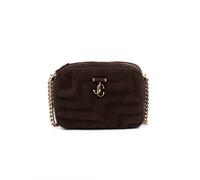 Jimmy Choo Brown Suede Avenue Camera Crossbody Bag
