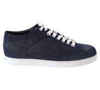 Jimmy Choo Chic Slip-On Blue Denim Suede Sneakers - EU36/US6