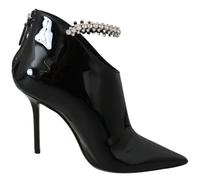 Jimmy Choo Elegant Black Patent Heeled Boots - EU40.5/US10.5