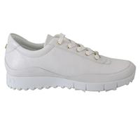 Jimmy Choo Elegant White Leather Sneakers - EU34.5/US4.5