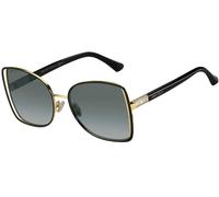 Jimmy Choo FRIEDA/S 2M2/9O Women's Sunglasses - 57mm, Black and Gold Frame with Grey Gradient Lenses