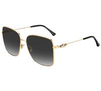 Jimmy Choo Hester/s Occhiali Da Sole Donna Oro Geometrico Grigio 59mm