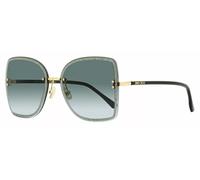 Jimmy Choo LETI/S 2M2 Occhiali Da Sole Neri Oro Glitter Autentici Per Donne