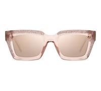 Jimmy Choo Megs/s Occhiali Da Sole Donna Rosa Squadrato Rosa 51mm