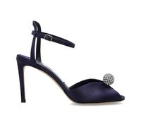 Jimmy Choo - Sacora 85 Sandali con Tacco in Raso - - Shoes - Donna - Blu - 39 1/2 EU