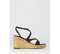 JIMMY CHOO Sandali con zeppa Ayla in pelle scamosciata e yuta con monogram 40 Marrone