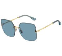 Jimmy Choo TAVI/S YD2/KU Women's Sunglasses - 60mm, Gold Frame with Blue Lenses