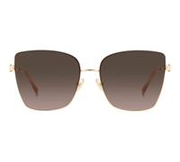 Jimmy Choo Vella/s Occhiali Da Sole Donna Oro Geometrico Marrone 59mm