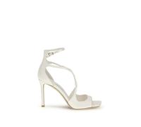 Jimmy Choo White Silk Stiletto Heel Sandals - EU36.5/US6.5