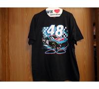 JIMMY Johnson #48 2020 Darlington Ritorno Al Passato Nascar T-Shirt New Nero Nwt