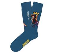 Jimmy Lion Calzini con stampa Basquiat, realizzati in cotone pettinato di prima qualità. Taglia 36-40 | 41-46 in mezza canna. Cammina con stile!, Basquiat Pesce Dispenser - Blue, 36-40