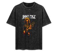 Jimmy Page Unisex Cotton Tee Shirt Men's Black T-Shirt M