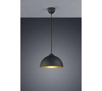 JIMMY SOSPENSIONE METALLO NERO + ORO D.31CM 1 LUCE ATTACCO E27