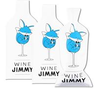 JIMMY THE FOX borse vino da viaggio riutilizzabili | 3 pezzi | Custodia resistente a 3 strati | Antiperdita e antiurto | Per bagaglio, aereo e crociera | Regalo per amanti del vino - Wine Jimmy