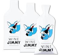 JIMMY THE FOX borse vino da viaggio riutilizzabili | Set 3 pezzi | Custodie a 3 strati resistenti | Antiurto e antiperdita | Per bagaglio, aereo, nave | Regalo per amanti del vino