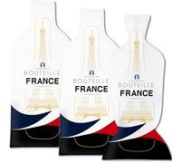 JIMMY THE FOX Borse Vino Riutilizzabili da Viaggio | Set 3 Pezzi | Custodie Resistenti a 3 Strati | Antiurto e Antiperdita | Per Aereo e Crociera | Regalo per Amanti del Vino - Bottle France