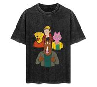 Jimmysea Bojack Horseman And Friends Men's T-Shirt Unisex Black Men Tees XXL
