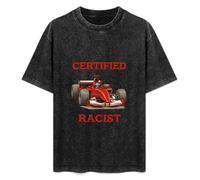 Jimmysea Certified Racist Racer Boost Speedster Certified Race Retro Men's T-Shirt Unisex Black Men Tees L