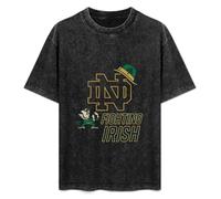 Jimmysea Notre Dame Fighting Irish Men's T-Shirt Unisex Black Men Tees S