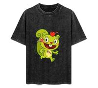 Jimmysea Nutty Happy Tree Friends Men's T-Shirt Unisex Black Men Tees L