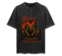 Jimmysea Saxon Unleash The Beast Men's T-Shirt Unisex Black Men Tees XXL