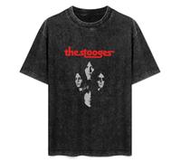Jimmysea The Stooges 'Faces' Men's T-Shirt Unisex Black Men Tees L