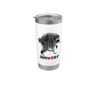 Jimothy Raccoon Lovers Bambini Donne Jimothy-The Racoon Bicchiere termico in acciaio inox doppia parete