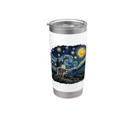 Jimothy Raccoon Starry Night Van Gogh Art Seattle Meme Bicchiere termico in acciaio inox doppia parete