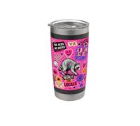 Jimothy rispetta la gente del posto Punk Pop Collage Raccoon Seattle Bicchiere termico in acciaio inox doppia parete