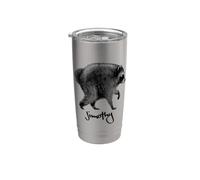 Jimothy The Raccoon Bicchiere termico in acciaio inox doppia parete