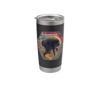 Jimothy The Raccoon In Space Bicchiere termico in acciaio inox doppia parete