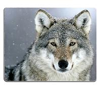 JIMOWANG Custom Wolf Snow Gaming Mouse Pad Smooth Surface Mousepad Rubber Mouse Pad Pad Pad 9,5 X 7,9 pollici