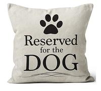 JIMOWANG Reserved for The Dog Throw Pillow Case Modern Cushion Cover Square Pillow Cover Decoration for Sofa Bed Chair Car 18 X 18 pollici