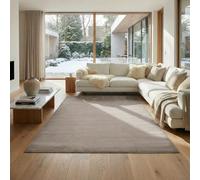 Jimri Tappeto passatoia a pelo corto, di alta qualità, per casa, ufficio, cucina, ingresso, corridoio, soggiorno, lavabile in lavatrice, tappeto antiscivolo, lavabile (Marrone, 140 x 200 cm)