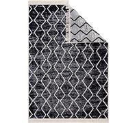 Jimri - Tappeto passatoia Tepiche per soggiorno, camera da letto, cucina, bagno, tappeto Boho Kelim, Passatoia tappeto - Passatoia nero melange, 120 x 170 cm.